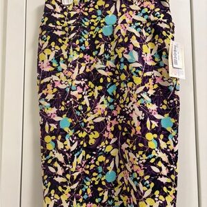 Vibrant Yellow and Pink Ruched Pencil Skirt for Cocktail